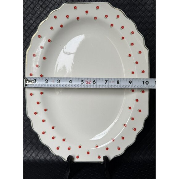 Vintage WS George Serving Platters White Blushing Rose Dalrymple Set Of 2 - Picture 5 of 13